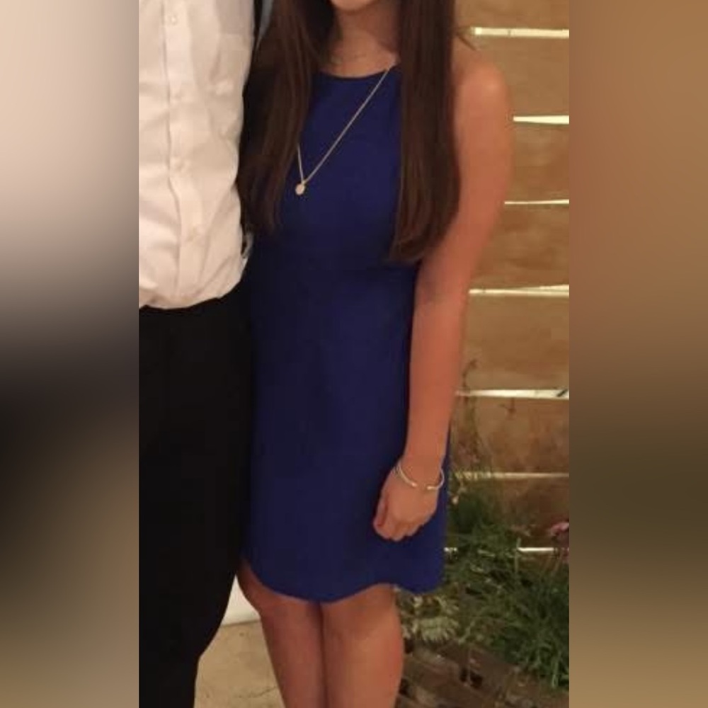 Elegant Blue Sleeveless Dress